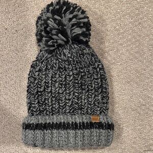 Roots Charcoal and Black Knit Beanie